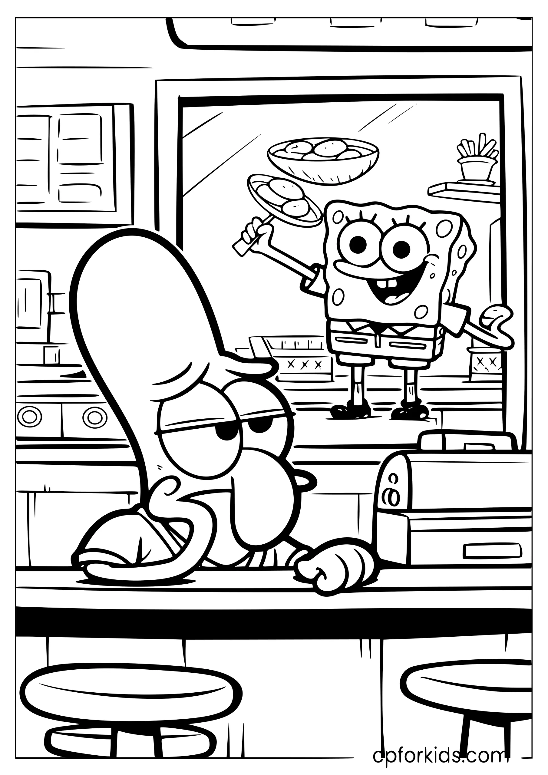 Squidward on Cashier Duty