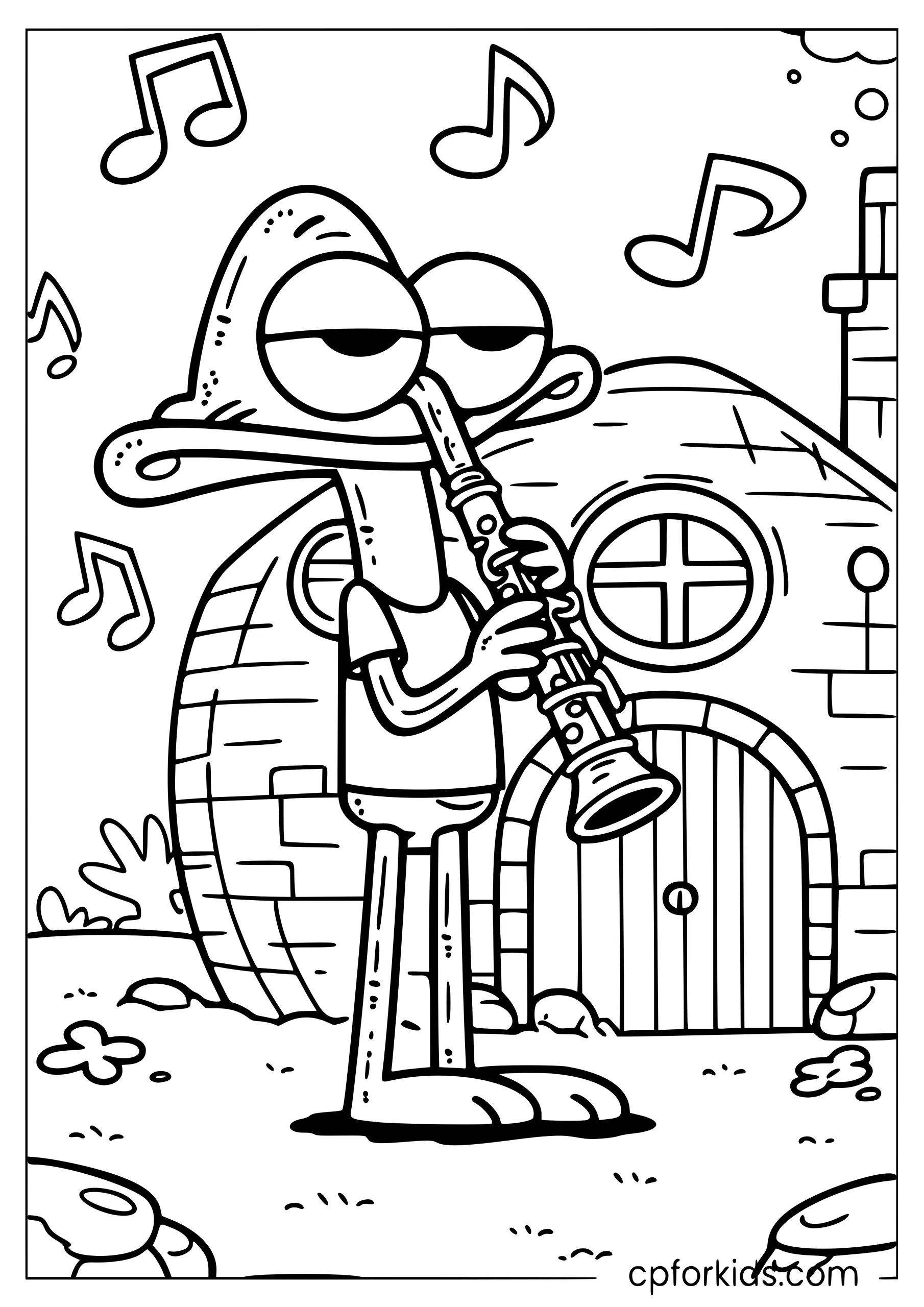 Squidward Playing the Clarinet
