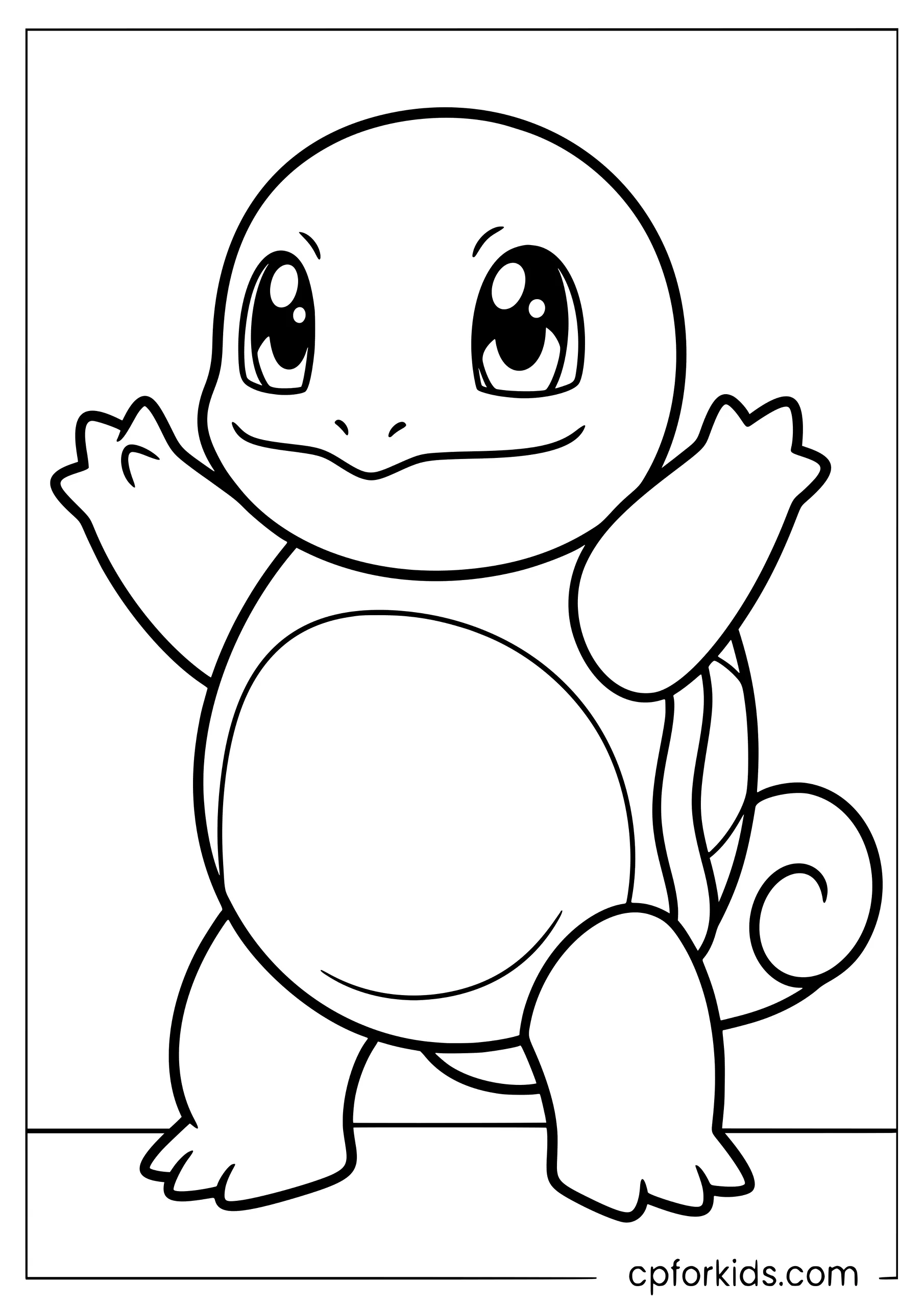 Simple Squirtle Waving Hello