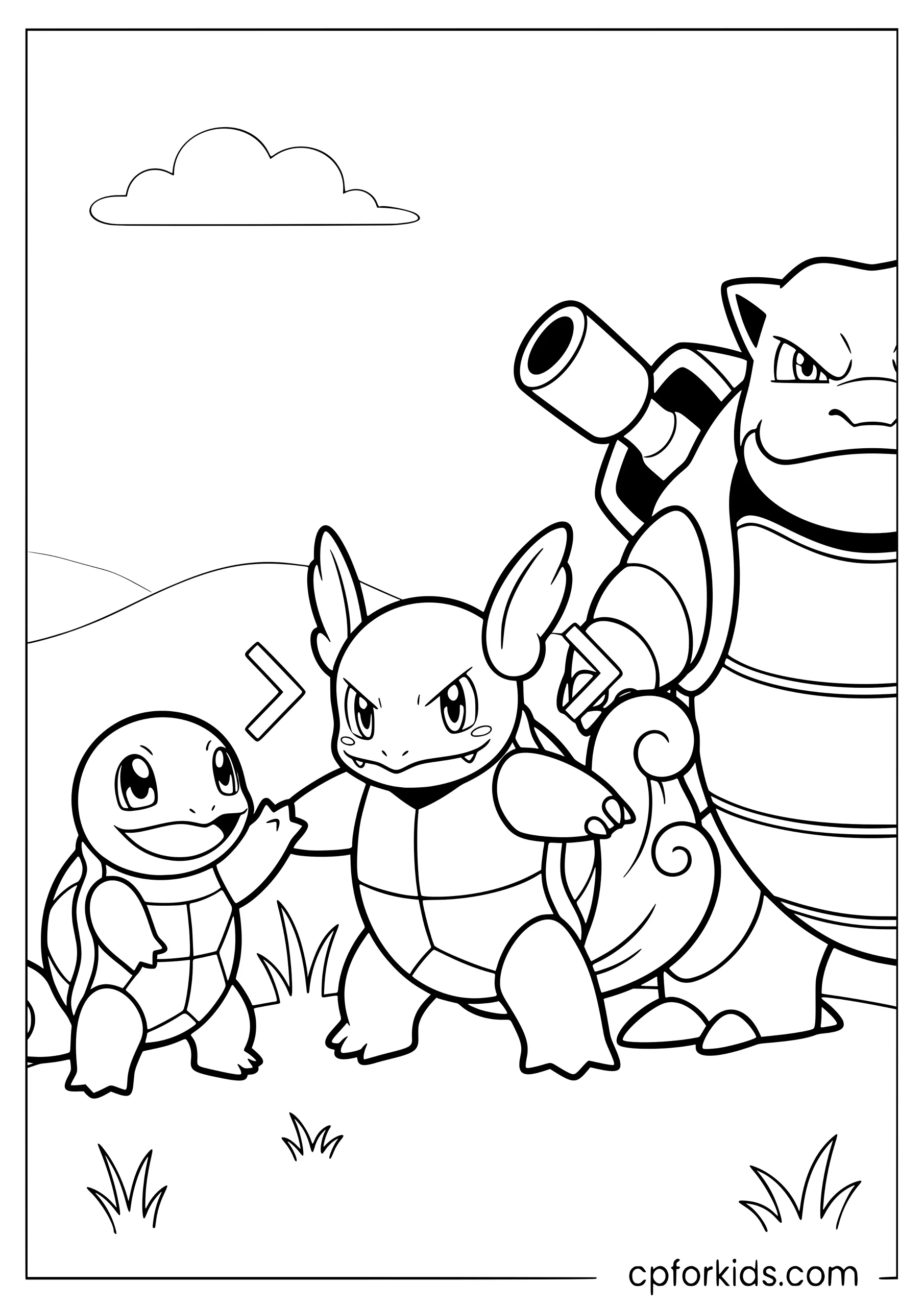Squirtle's Full Evolution Line
