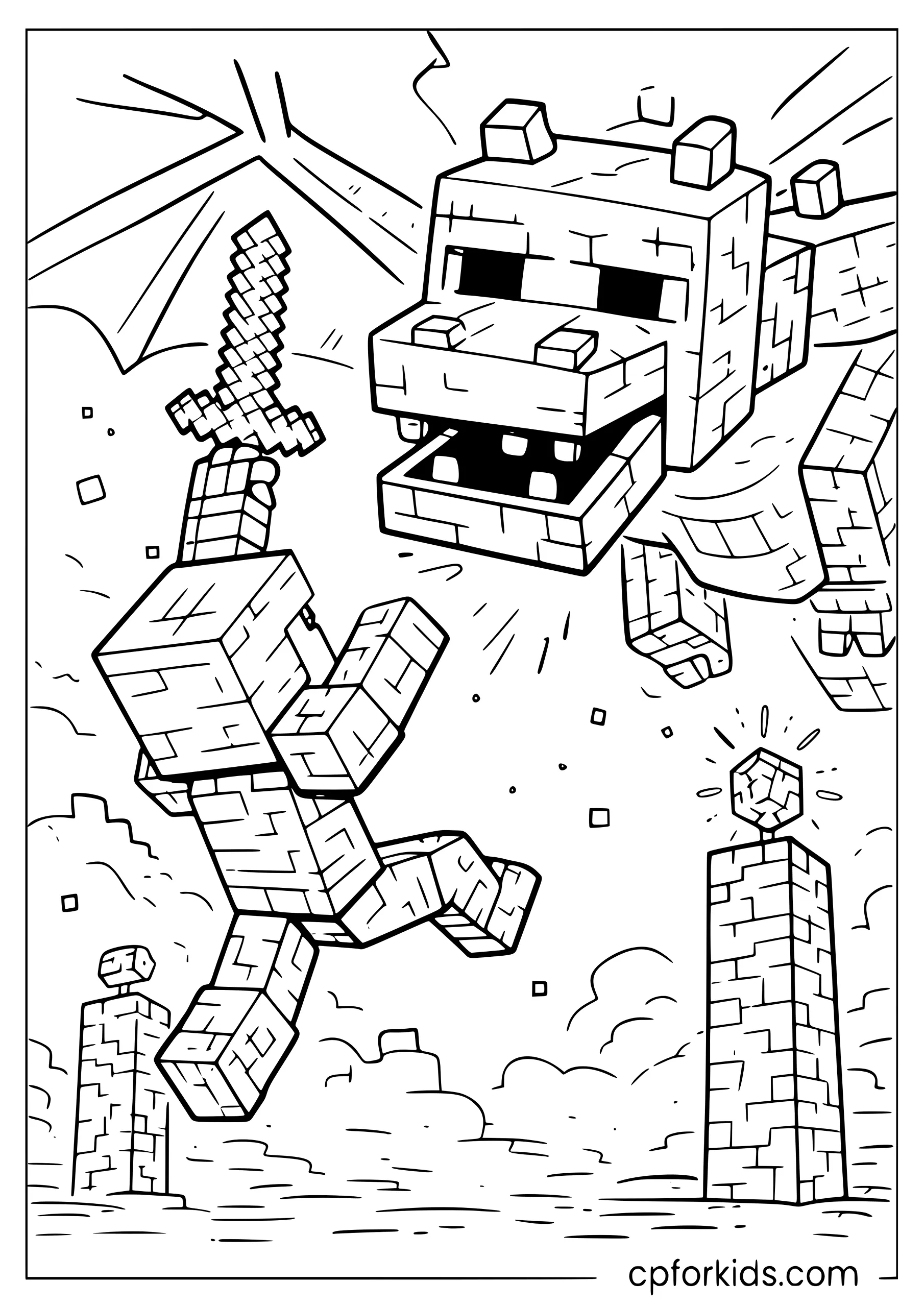 Steve vs Ender Dragon — The Final Battle