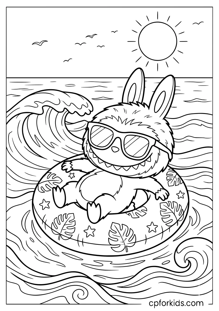 Labubu Floats on the Ocean Ring