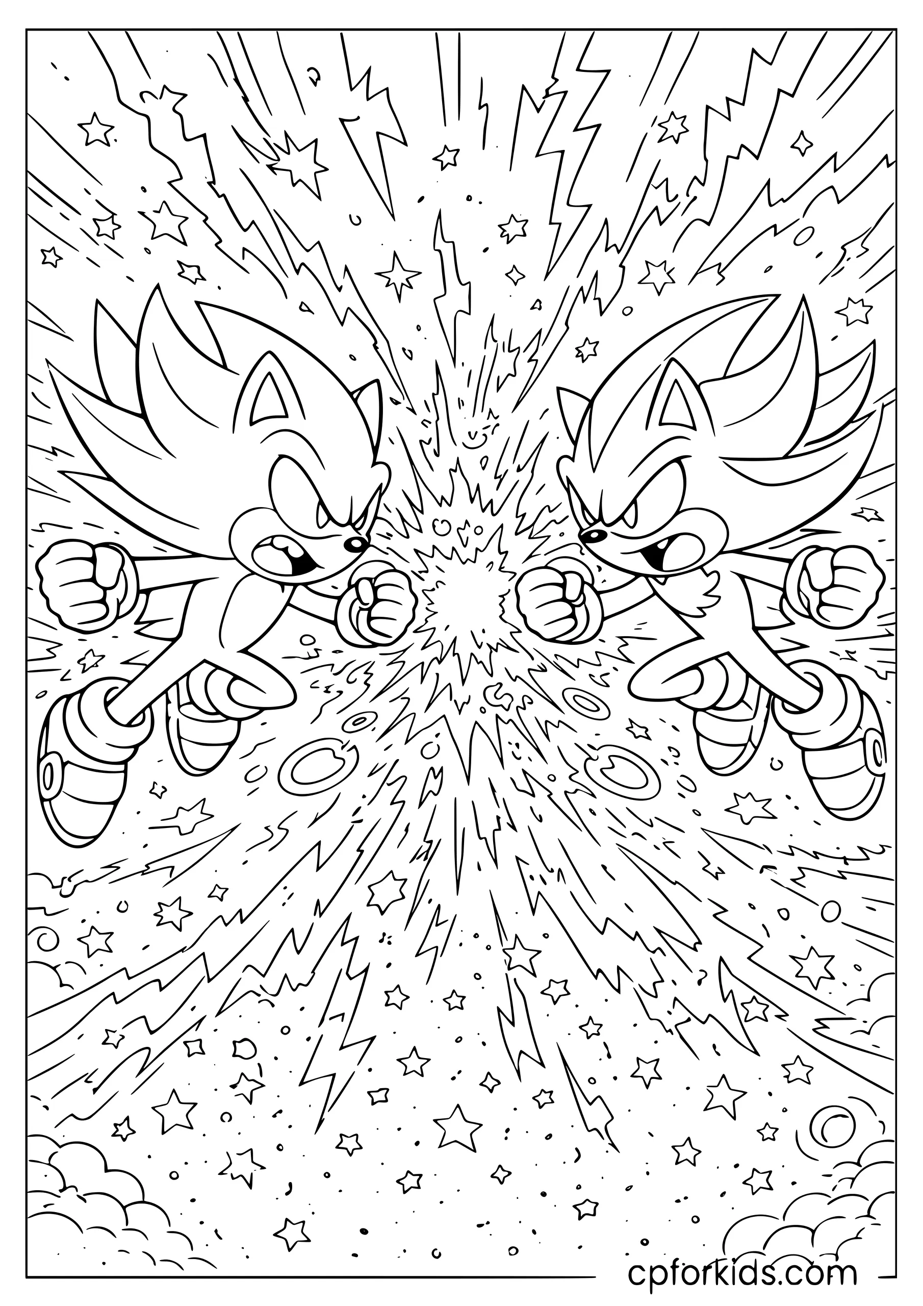 Super Sonic vs Super Shadow Clash