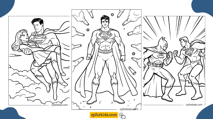 Printable Coloring Pages for Superman