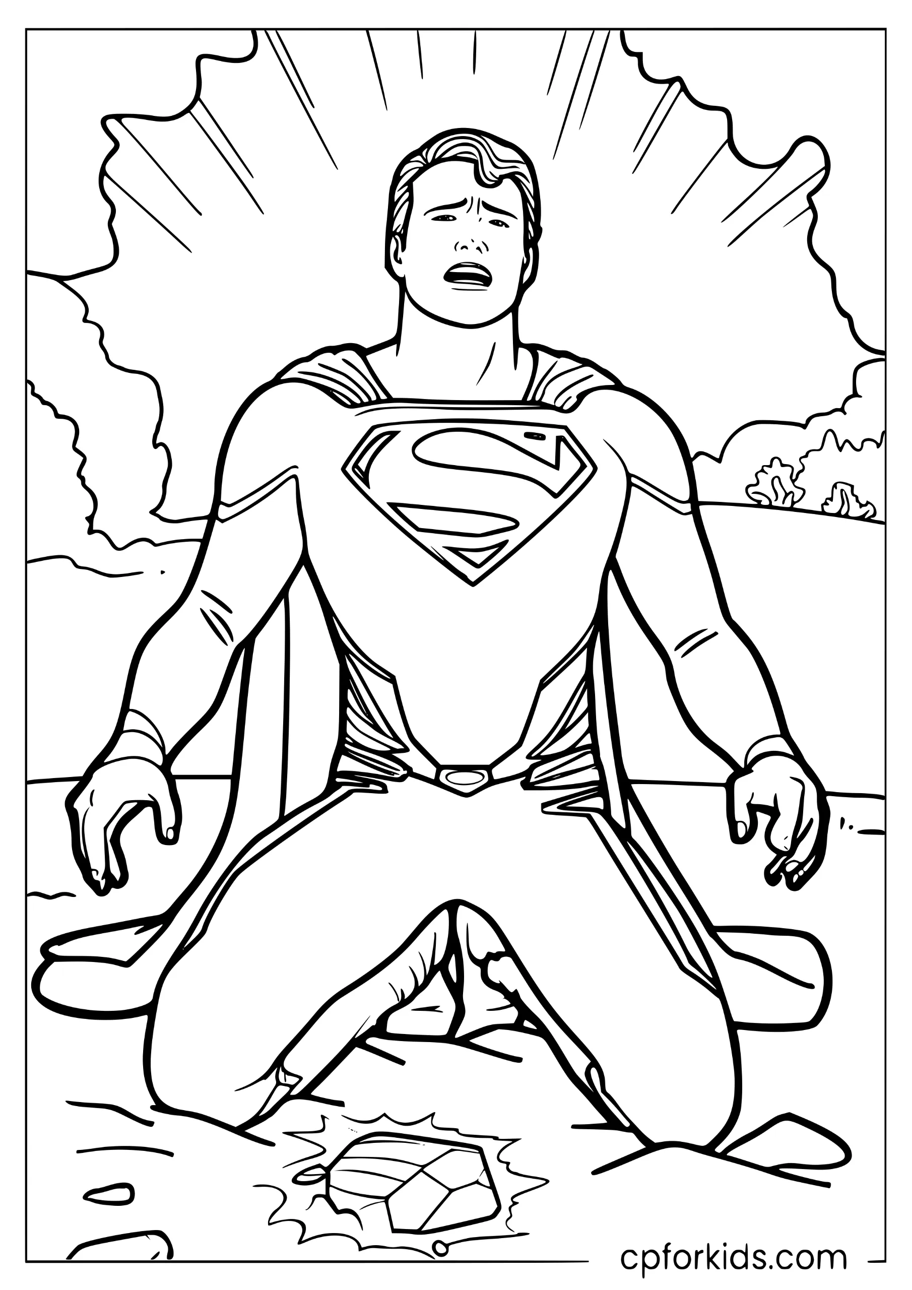 Superman Weakened by Kryptonite