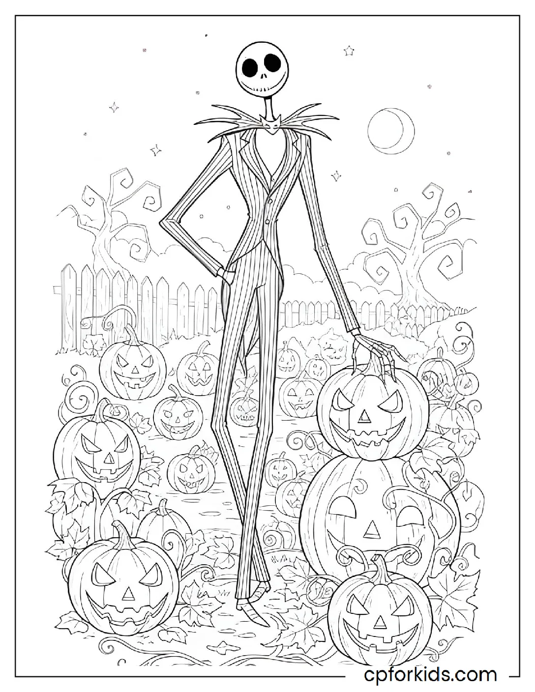 Skeletal figure in a striped suit