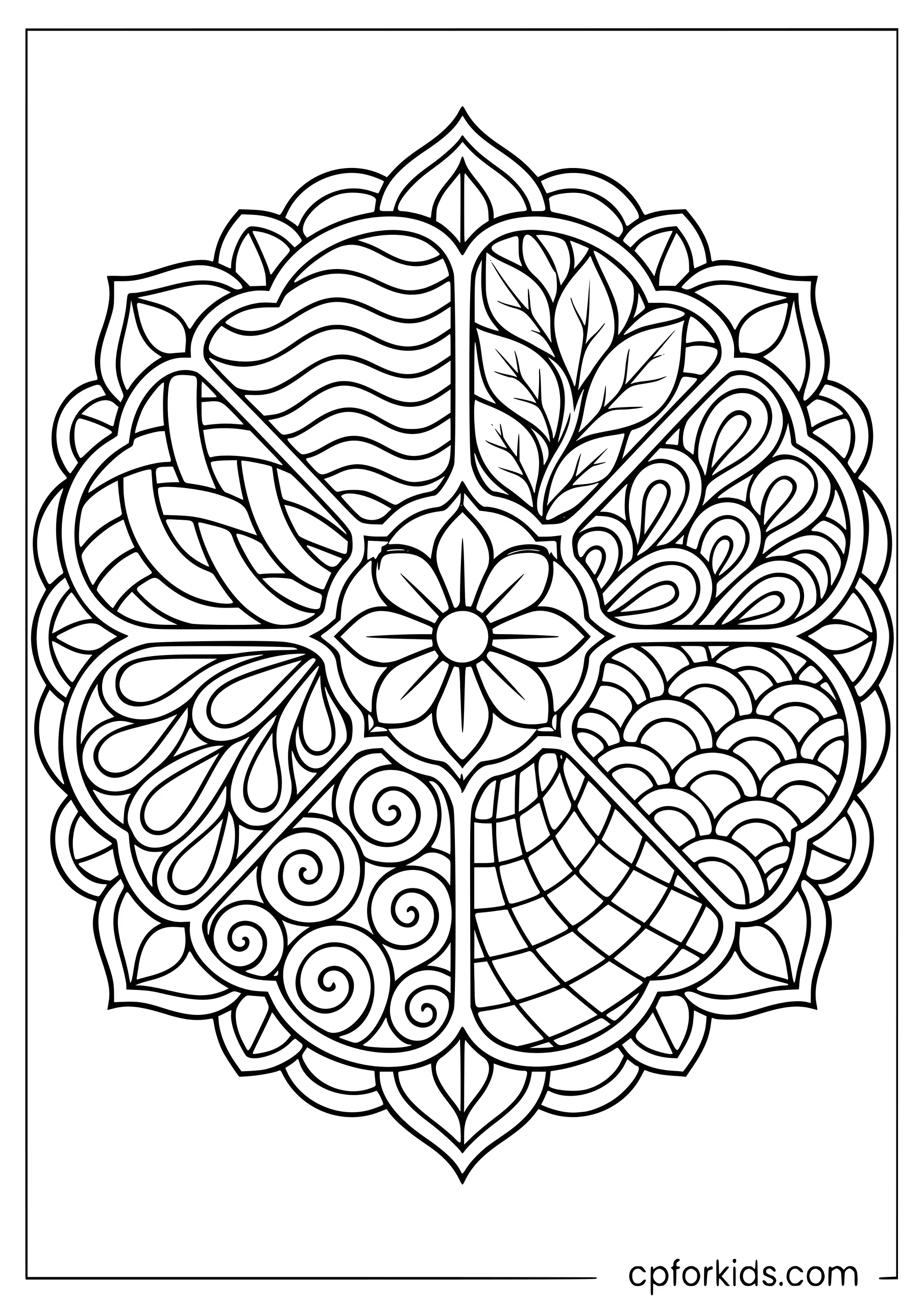 Eight panels filled with distinct repeating line patterns