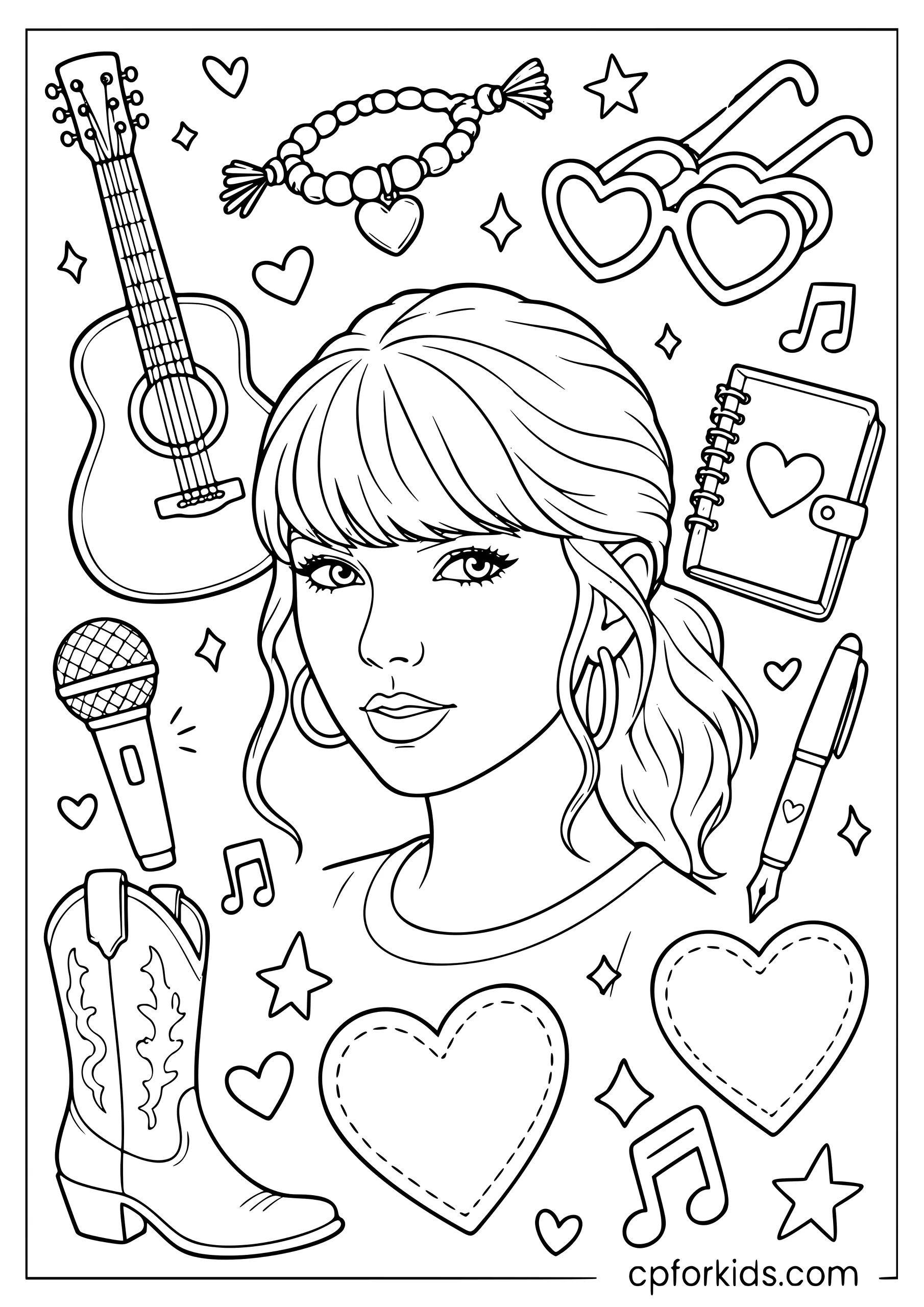 Lyrics Aesthetic Doodle Page