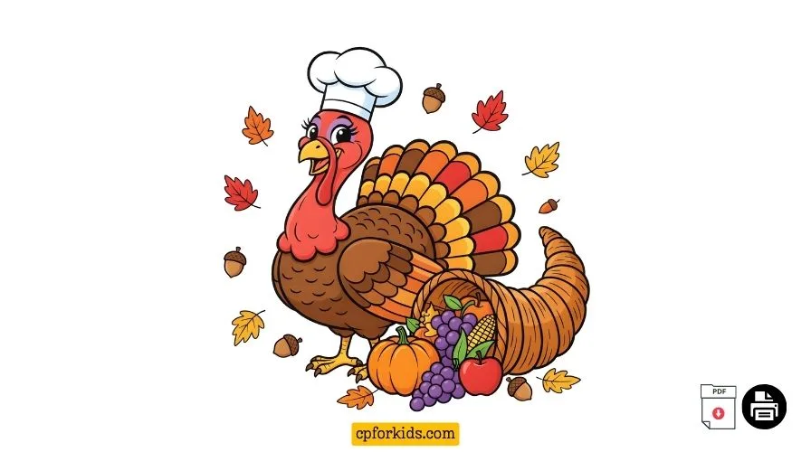Thanksgiving Coloring Pages – Free Printable PDFs for Kids