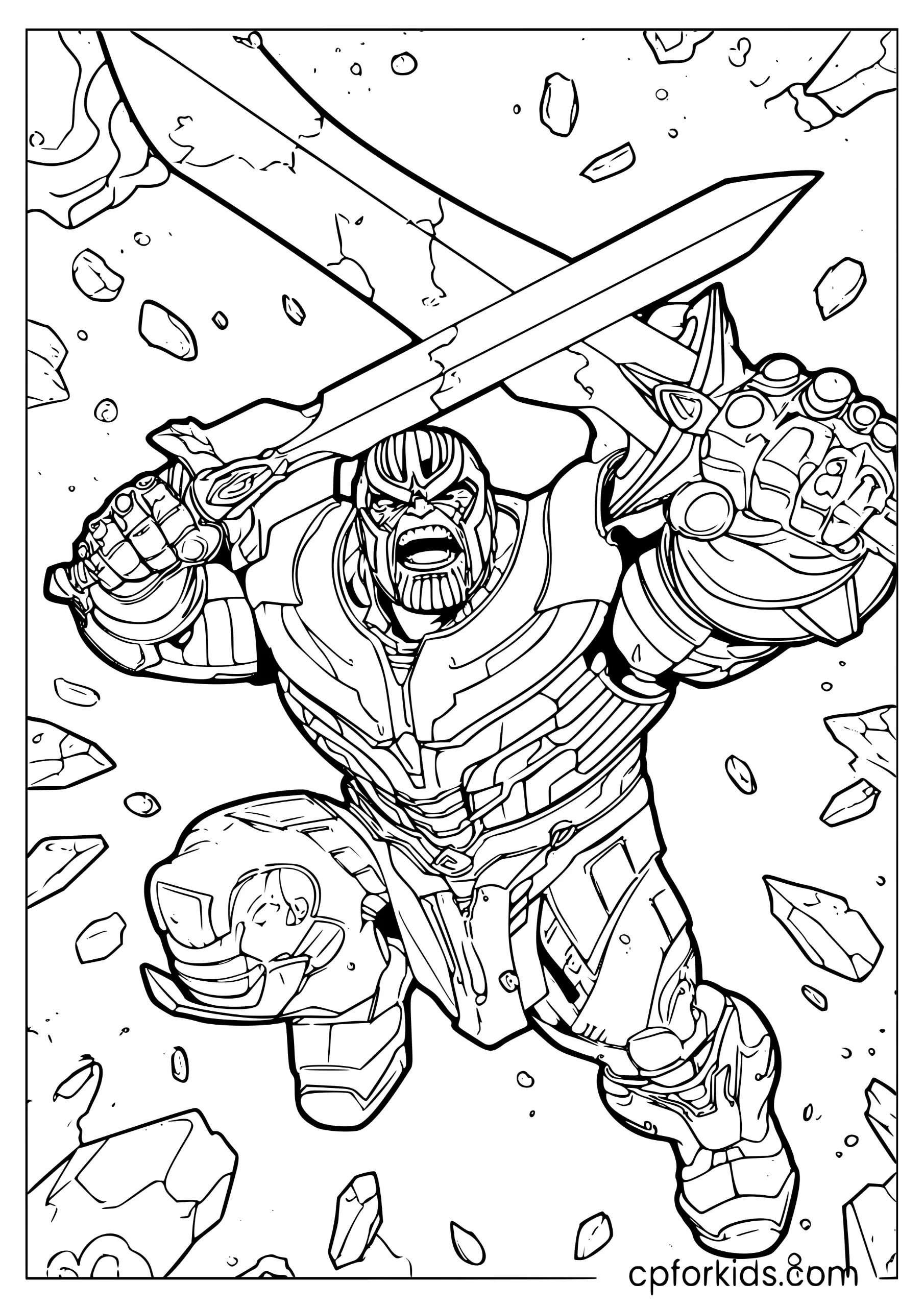 Thanos Infinity War Battle Pose