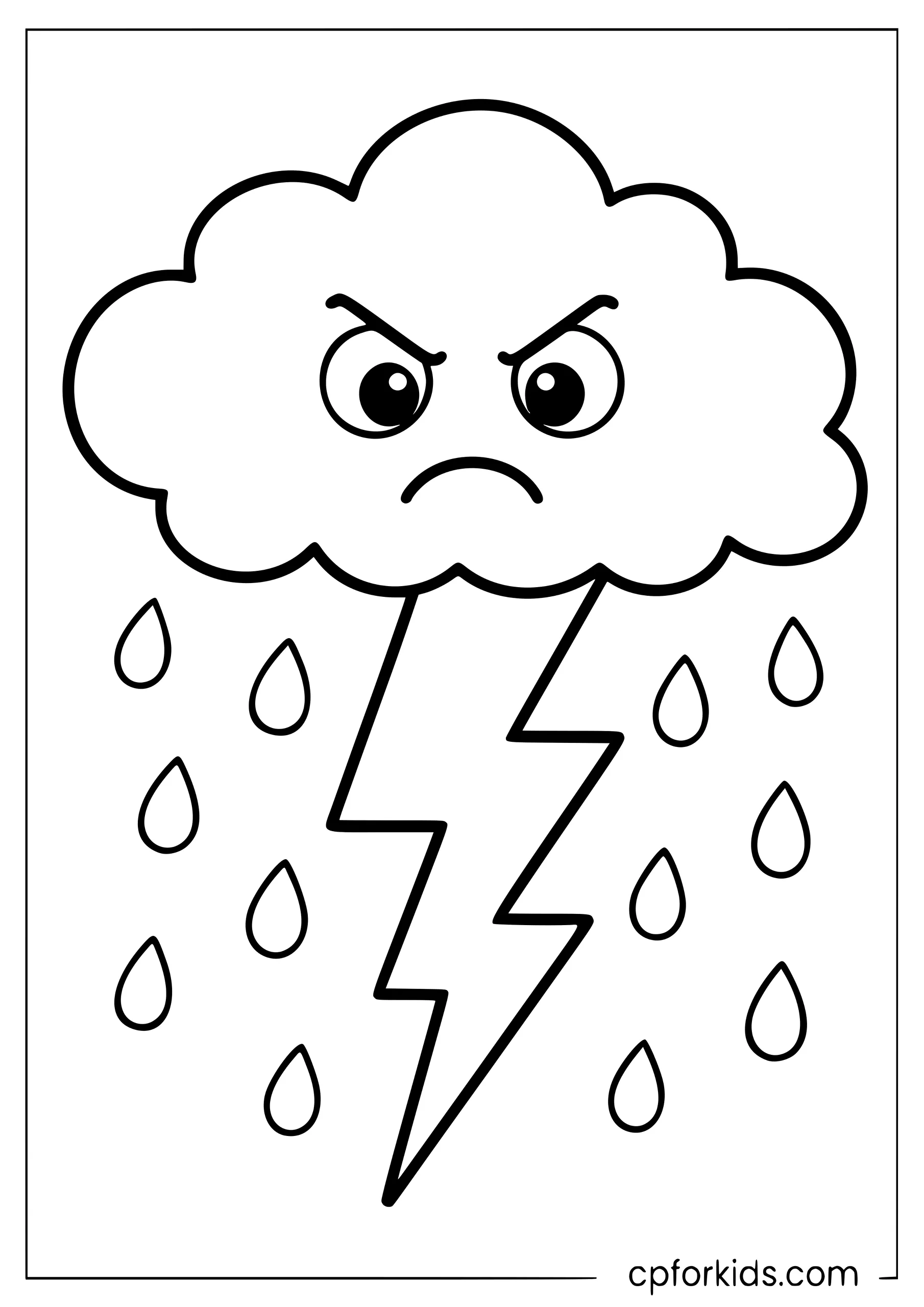 Thundercloud With Lightning Bolt