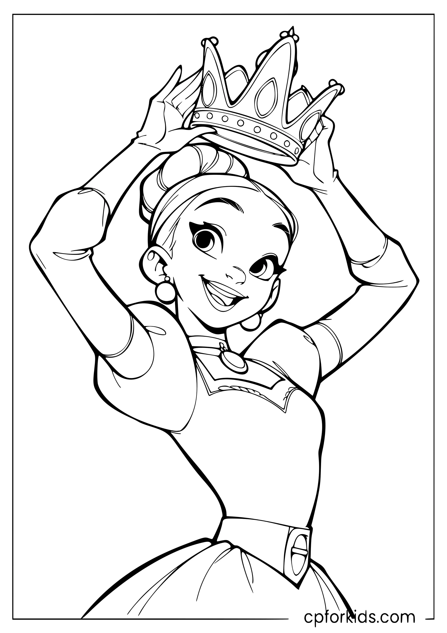 Princess Tiana Crown Pose