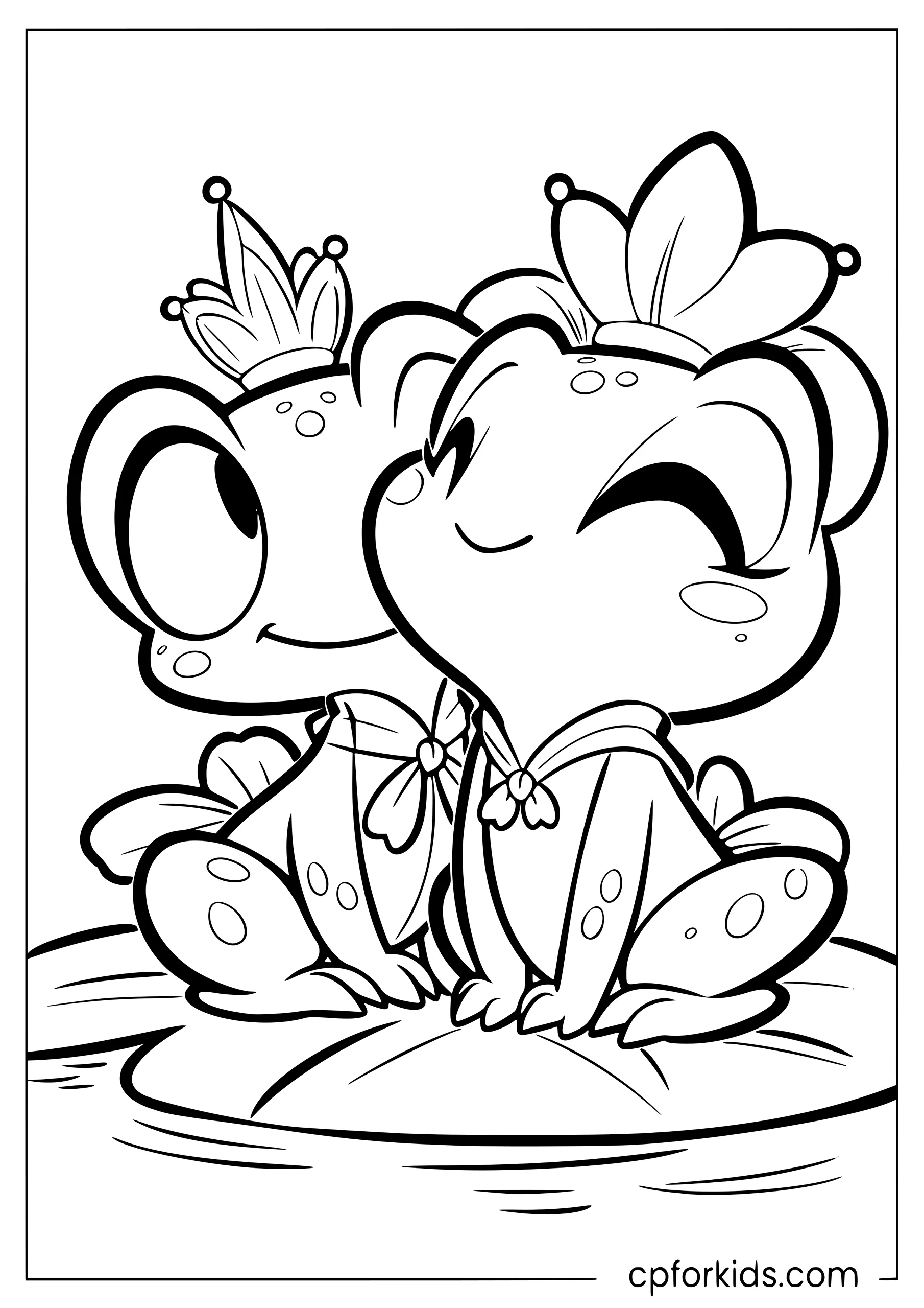 Tiana and Naveen as Frogs