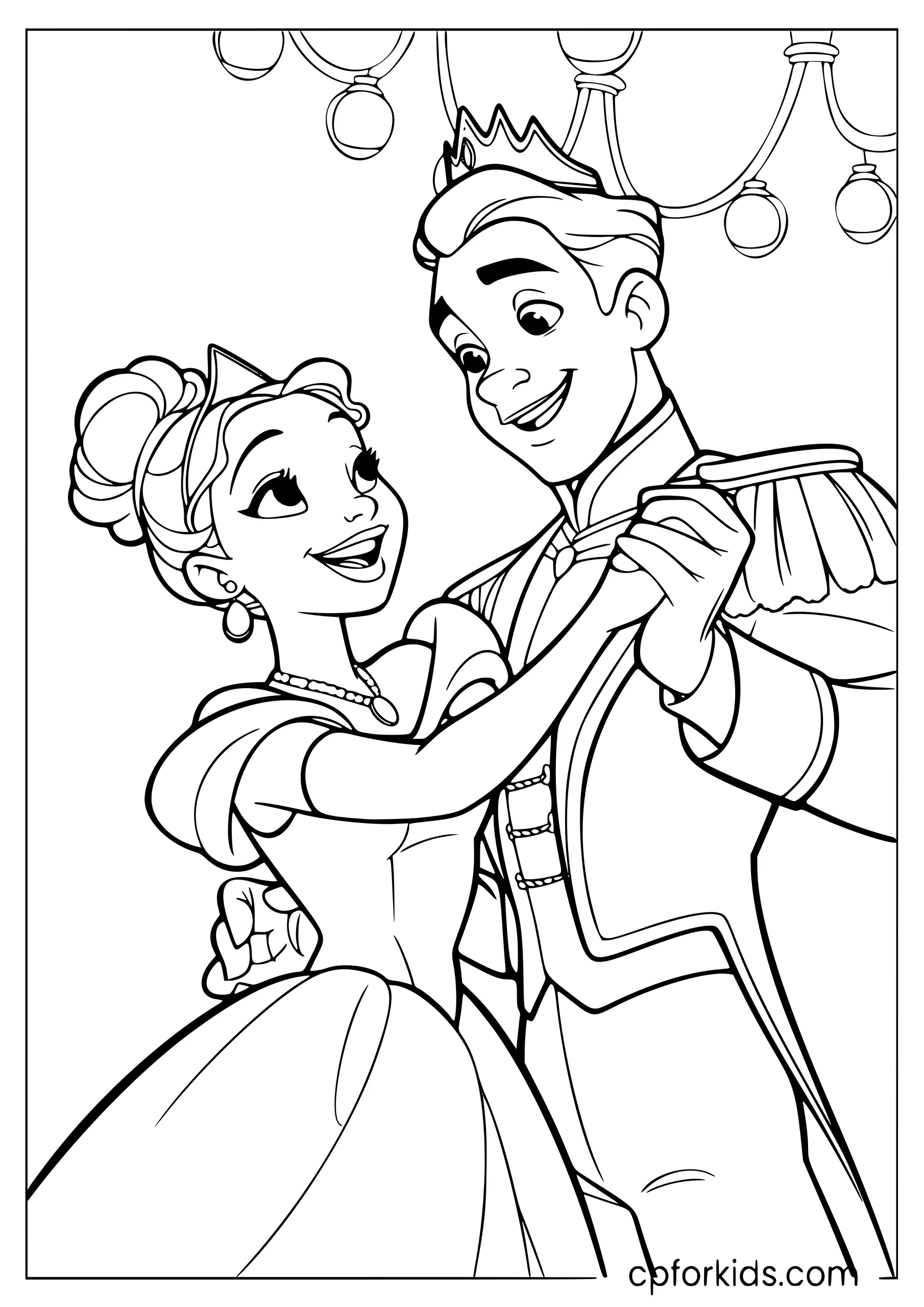 Tiana and Naveen Dancing