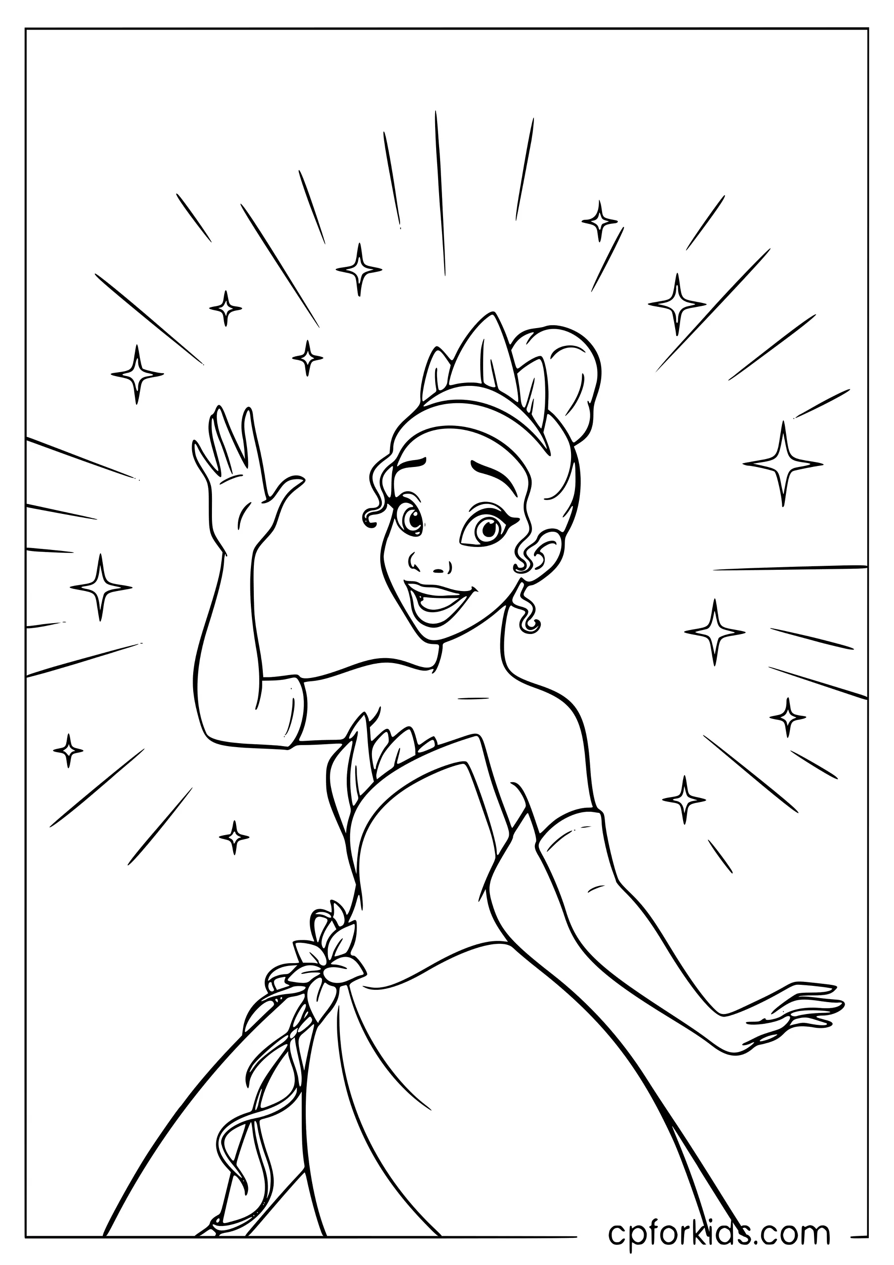 Princess Tiana Waving