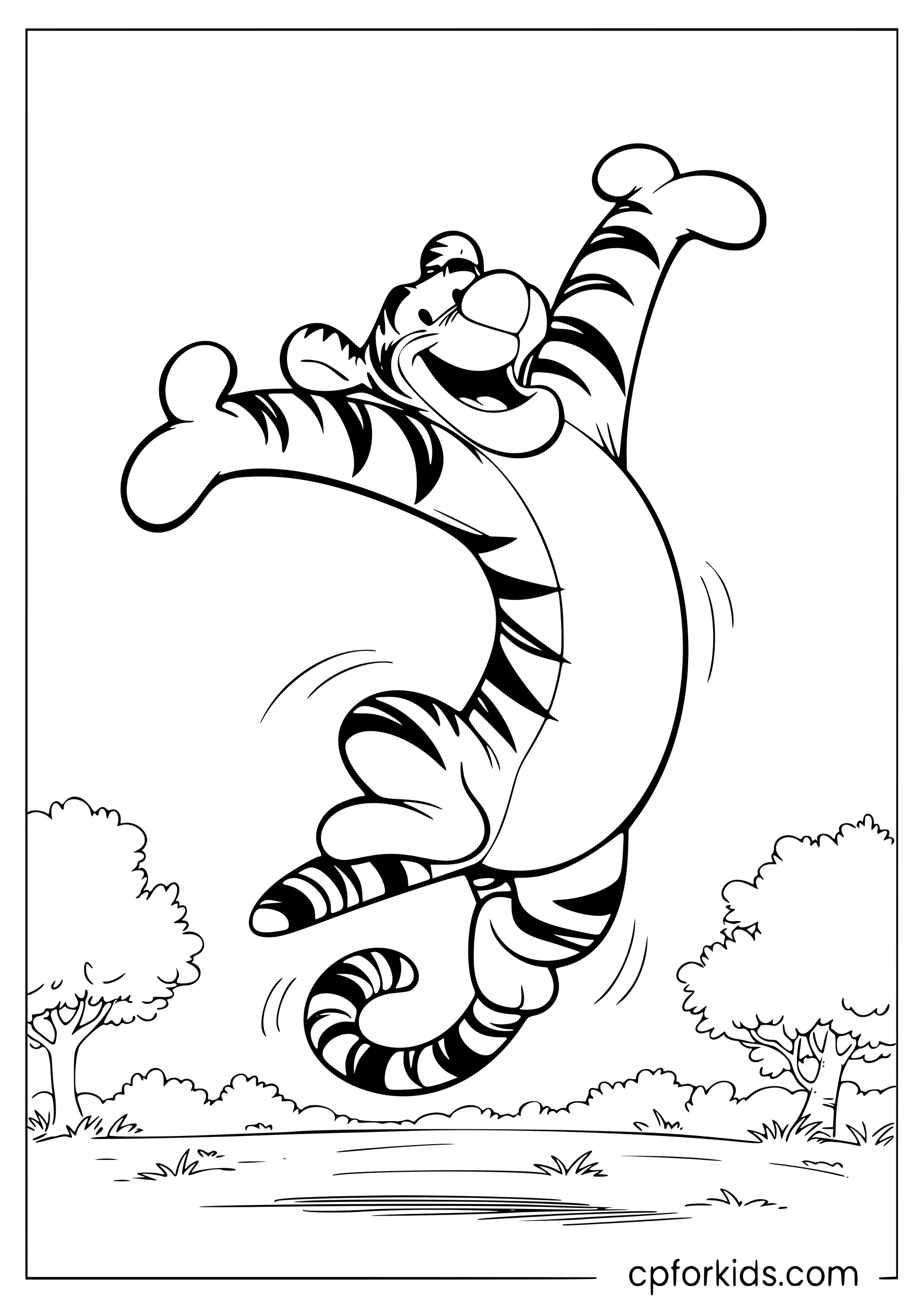 Tigger Bouncing His Highest