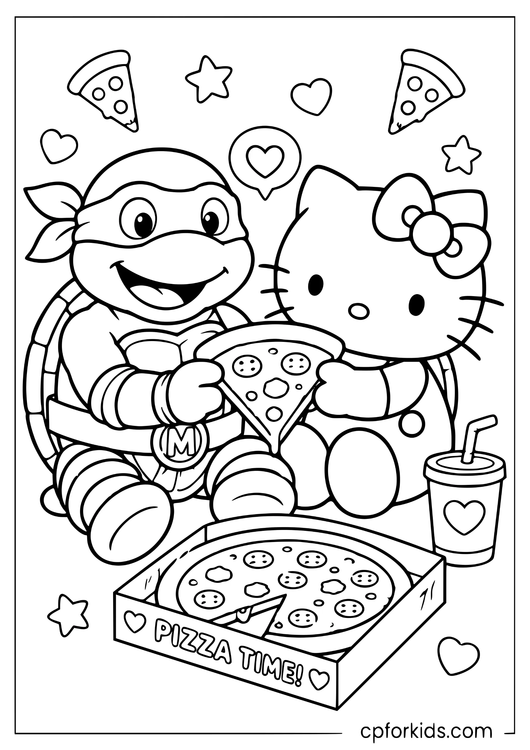 Michelangelo Meets Hello Kitty