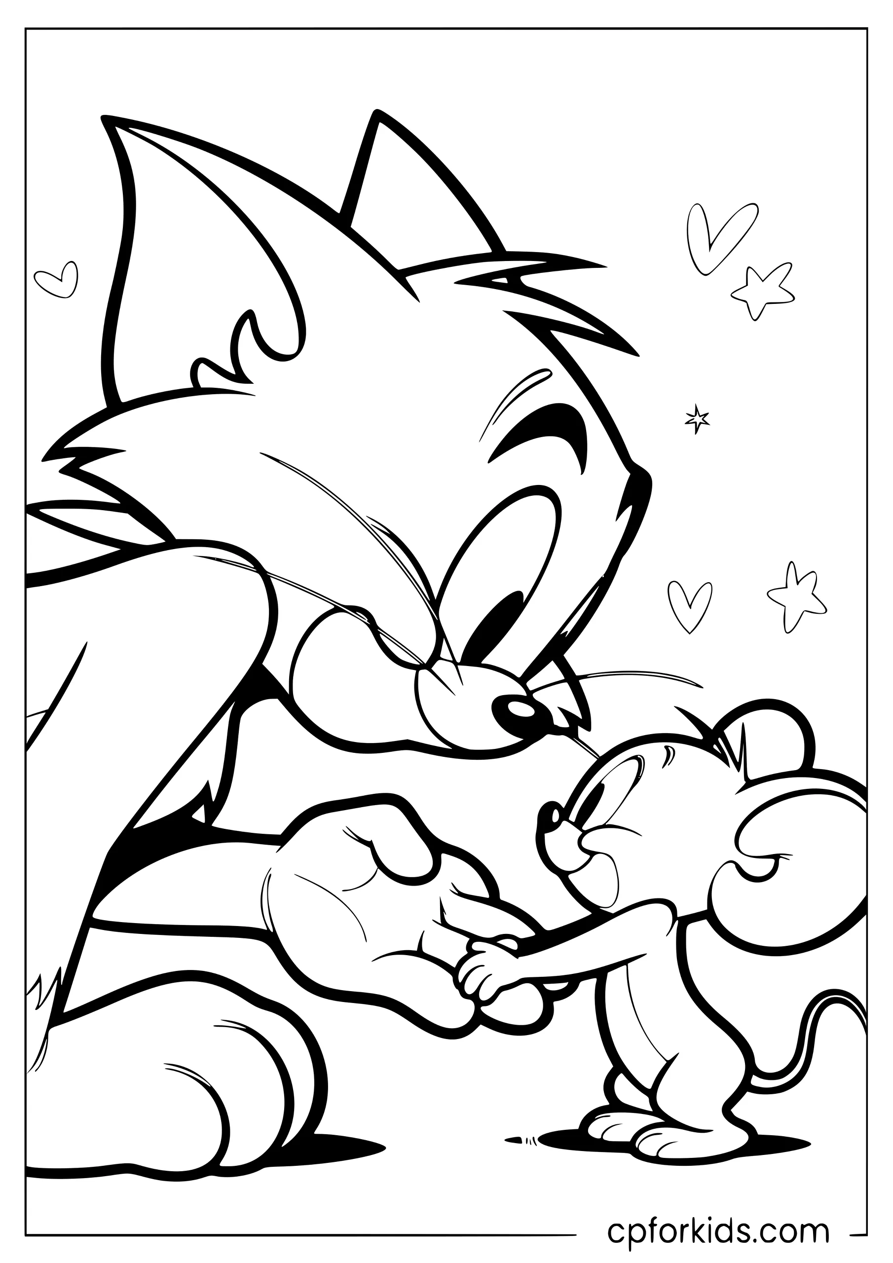 Tom and Jerry Shake Hands