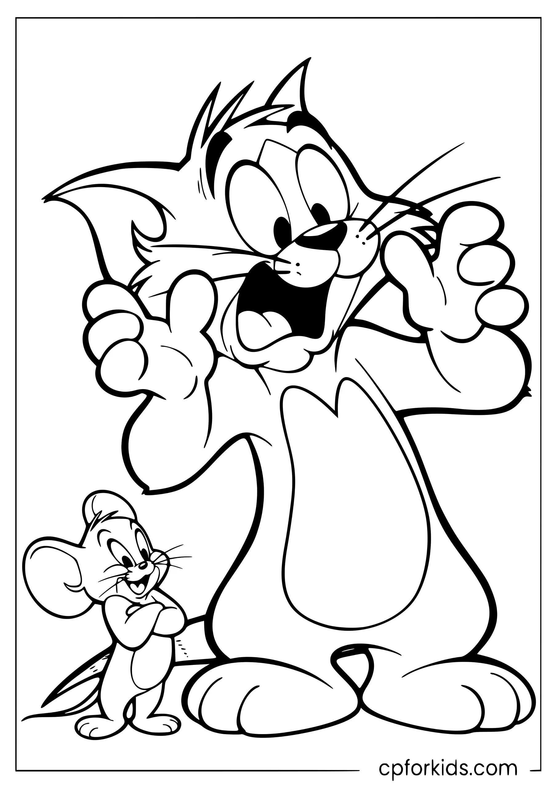 Tom Shocked, Jerry Smiling