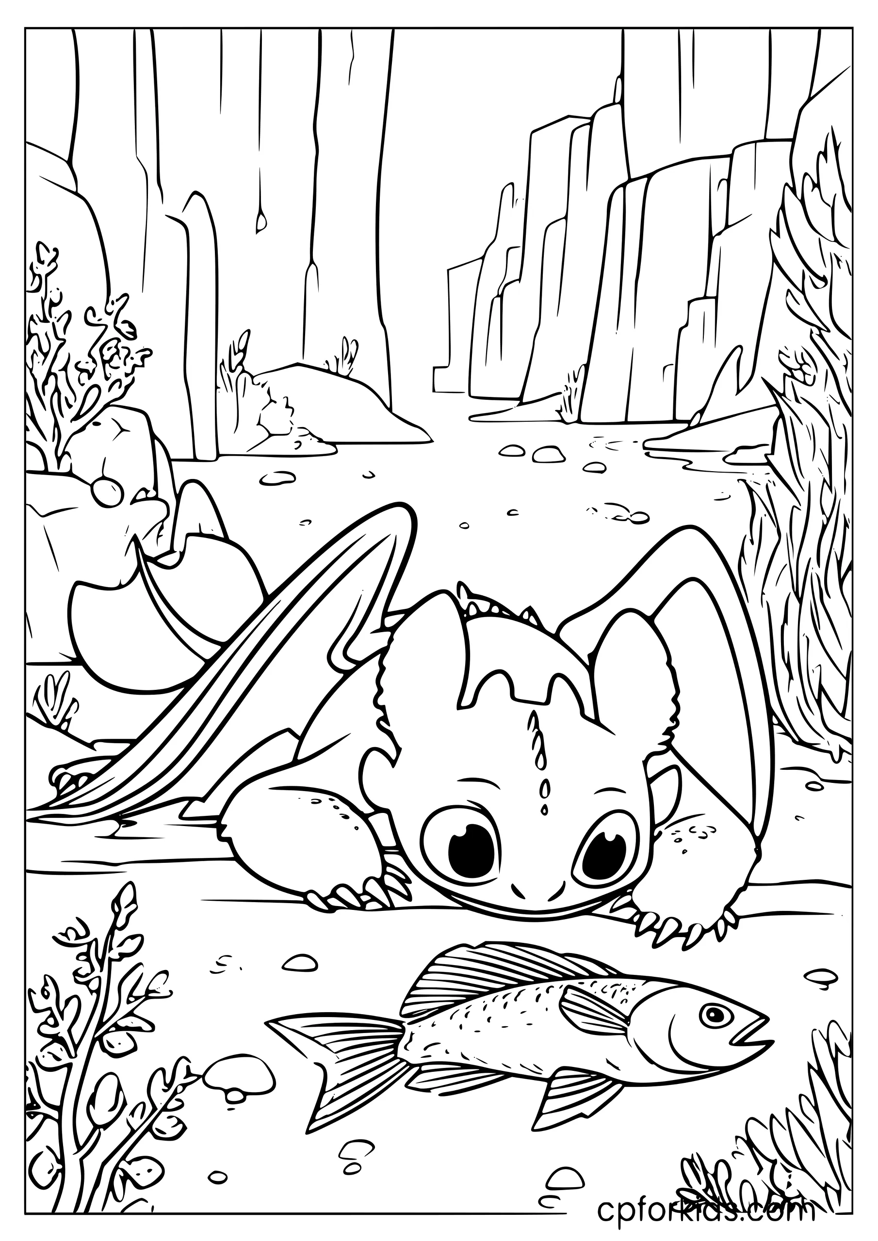 Toothless and the Fish