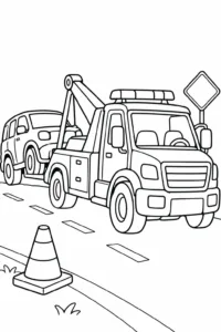 A tow truck helping a broken-down vehicle