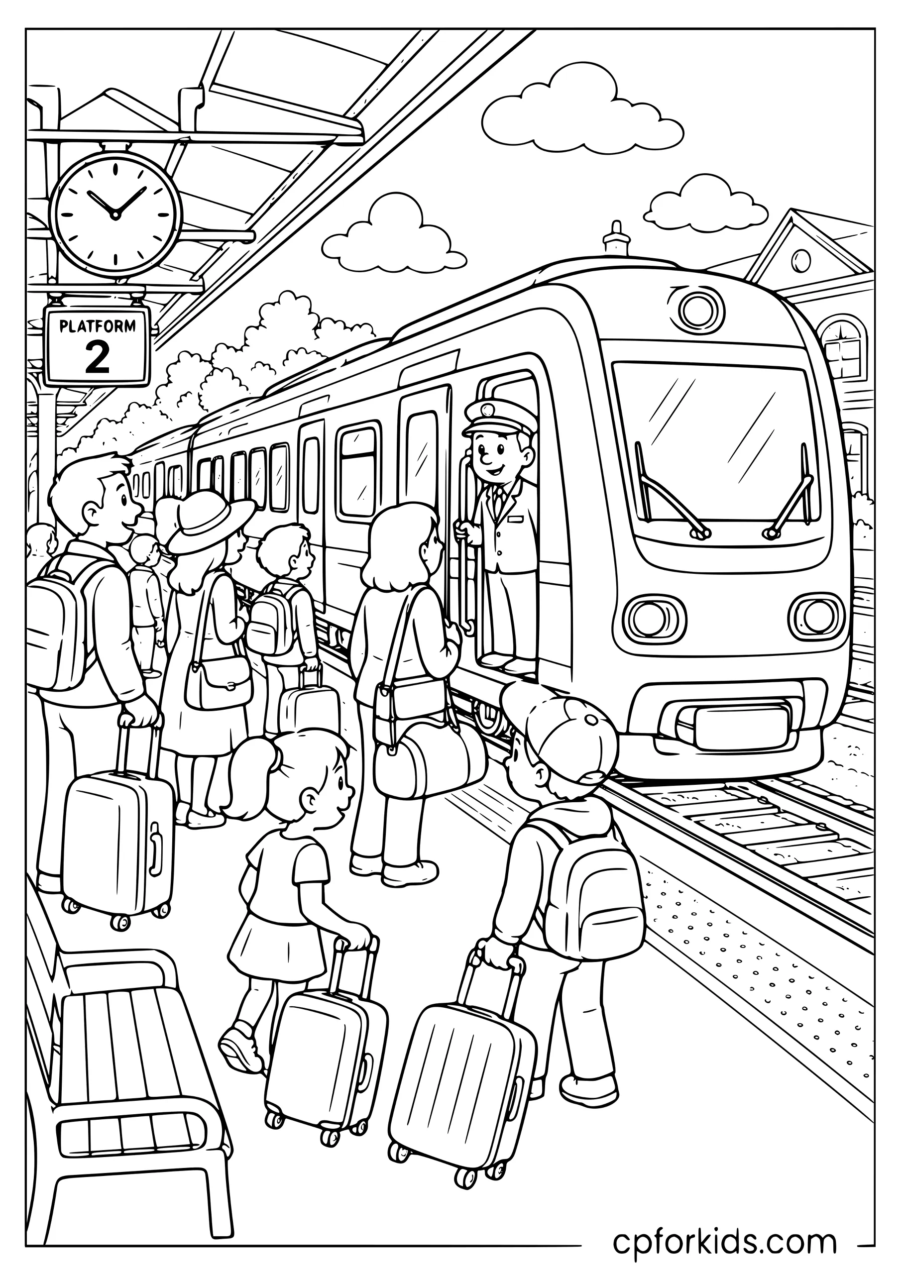 Train Arrives at the Station