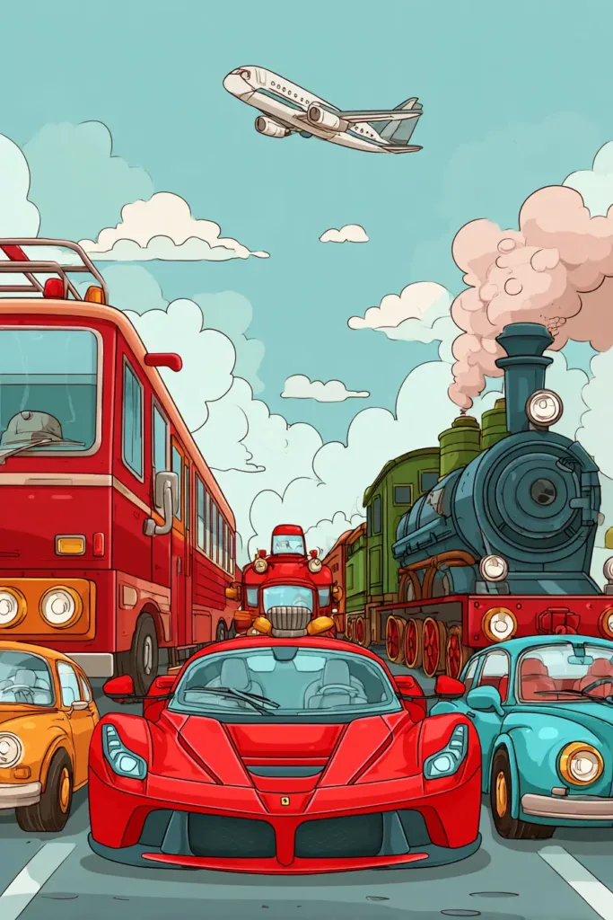 Transportation Coloring Pages category cover