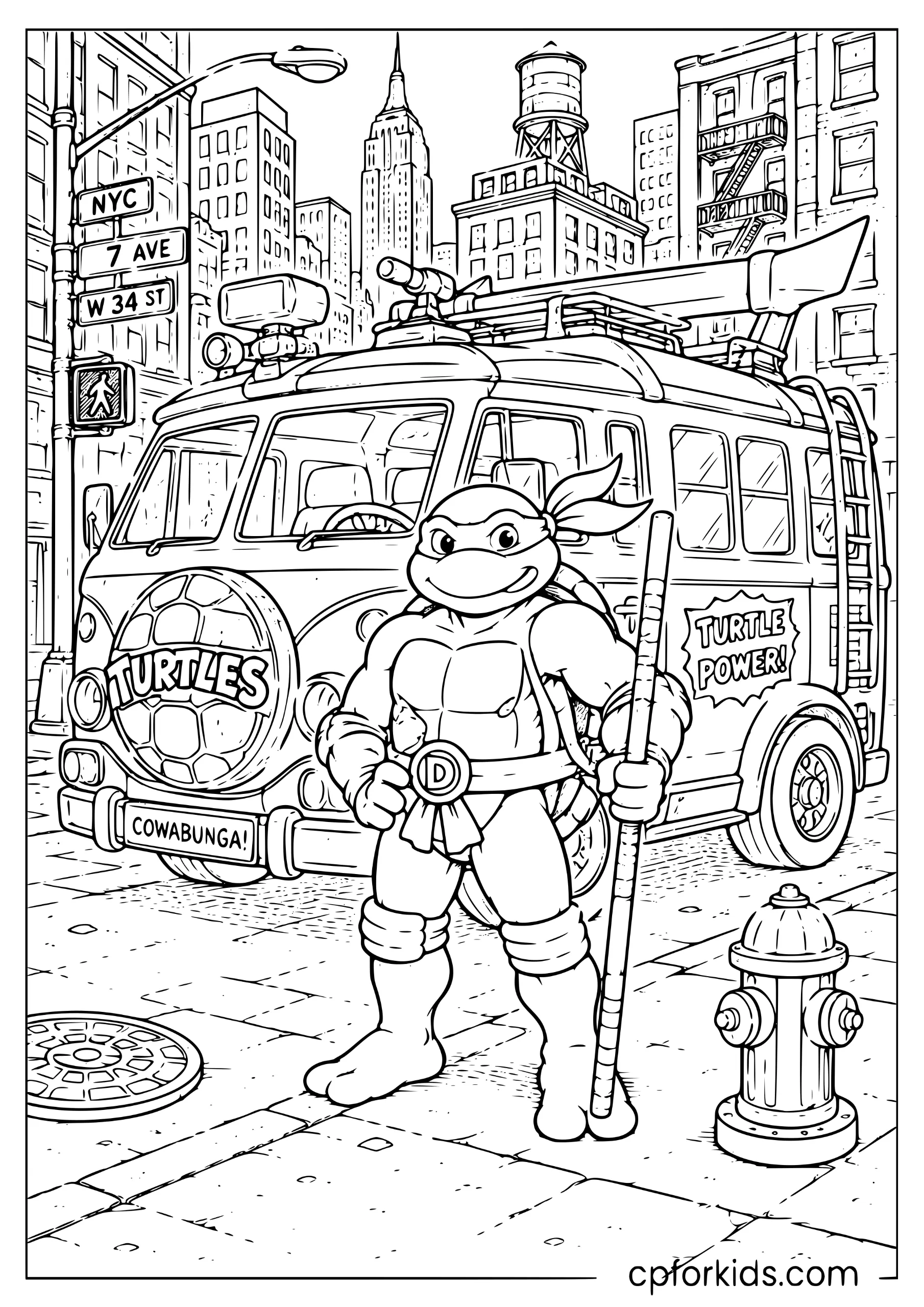 Donatello and the Turtle Van