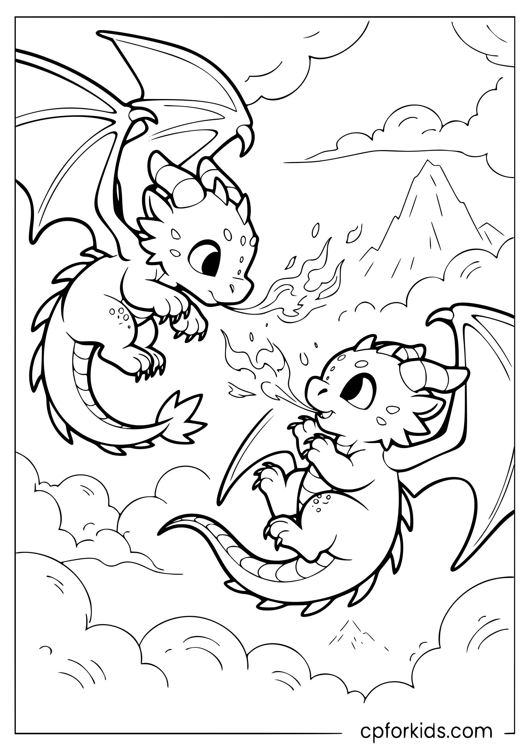 Dragon vs Dragon in the Sky