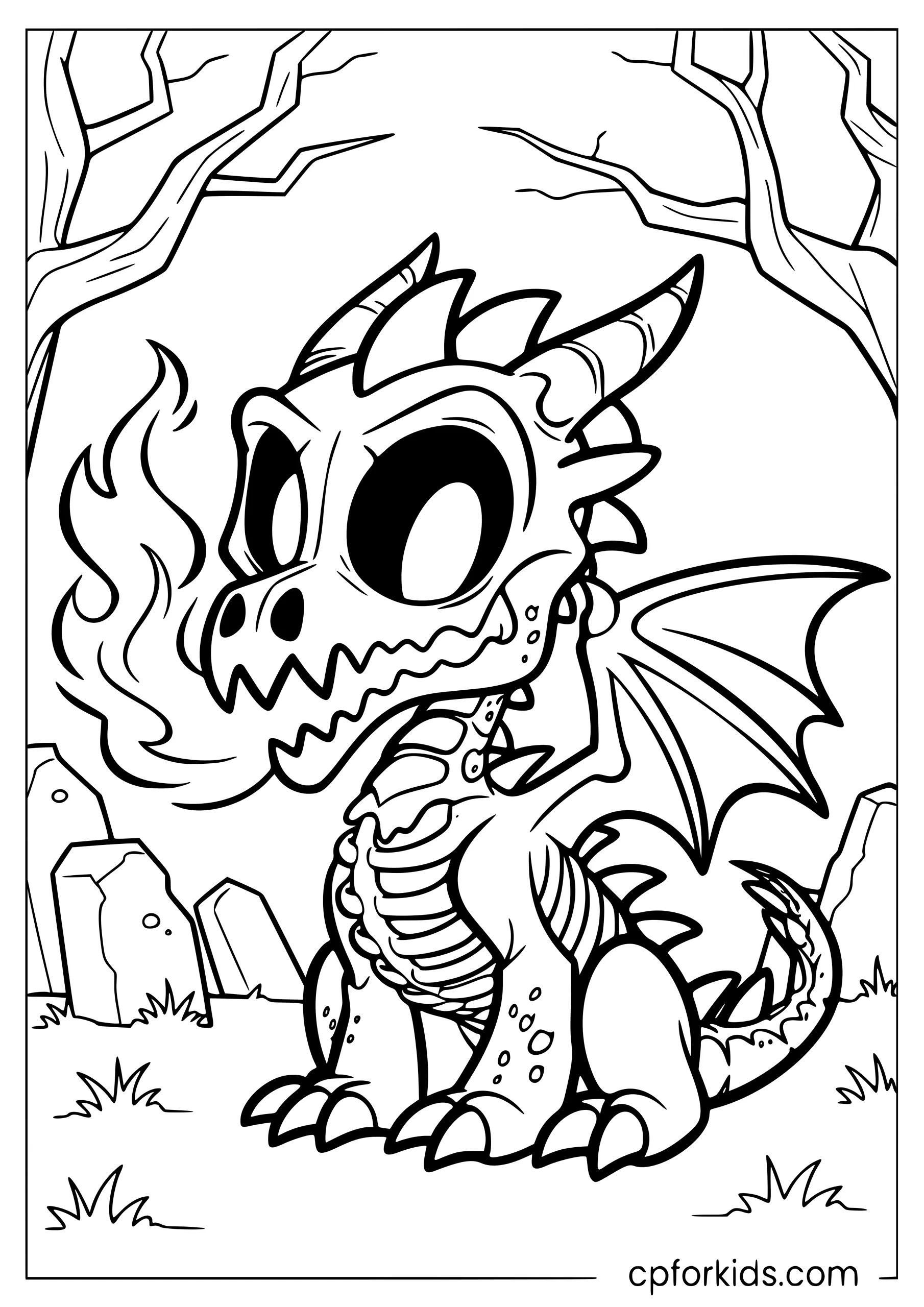 Fire-Breathing Dragon on the Cliff