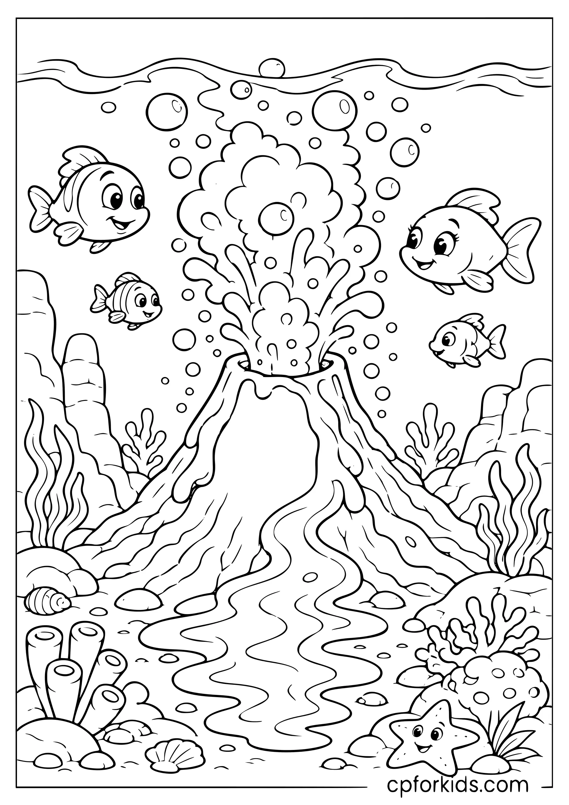 Underwater Volcano Eruption