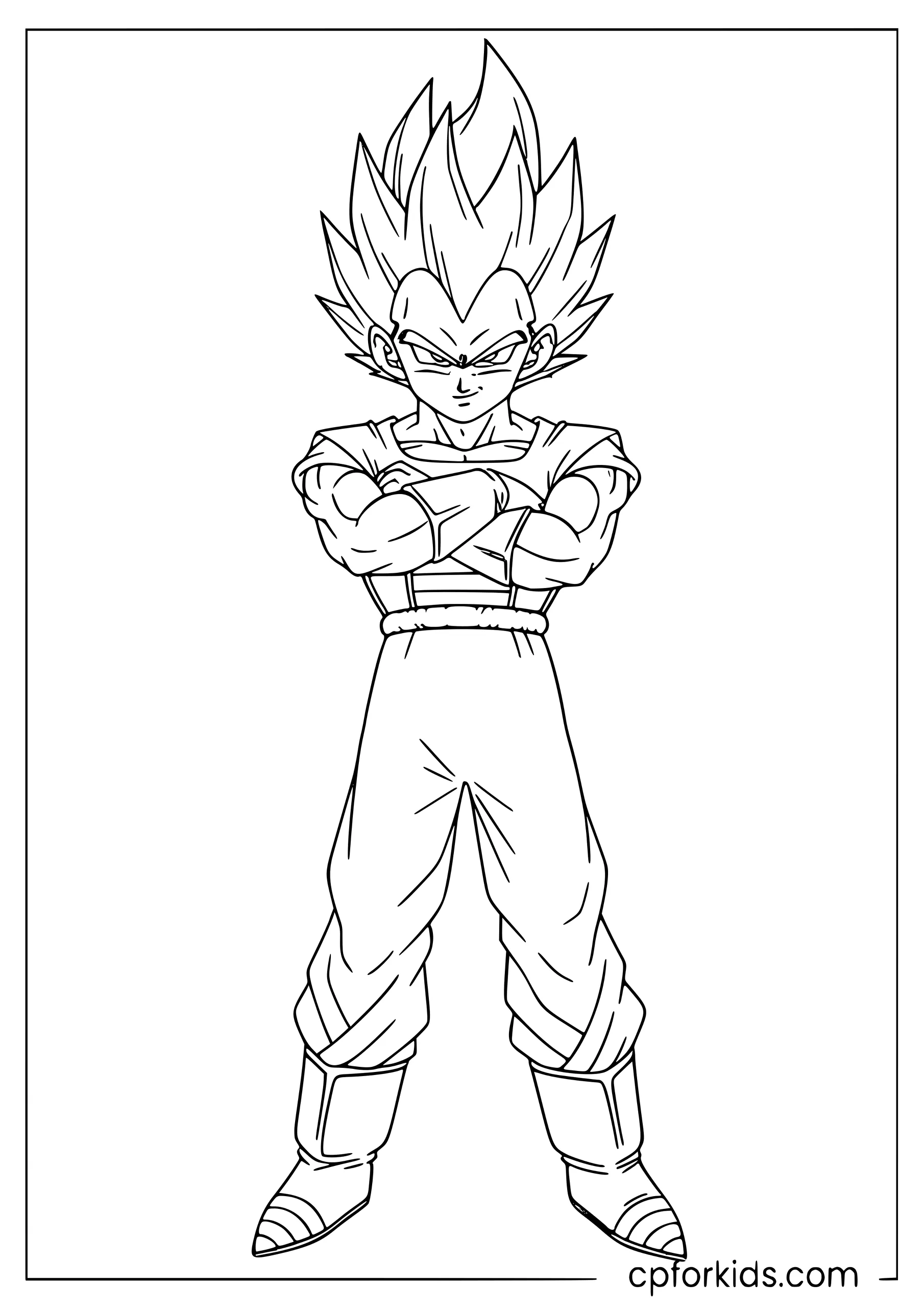 Vegeta Coloring Page