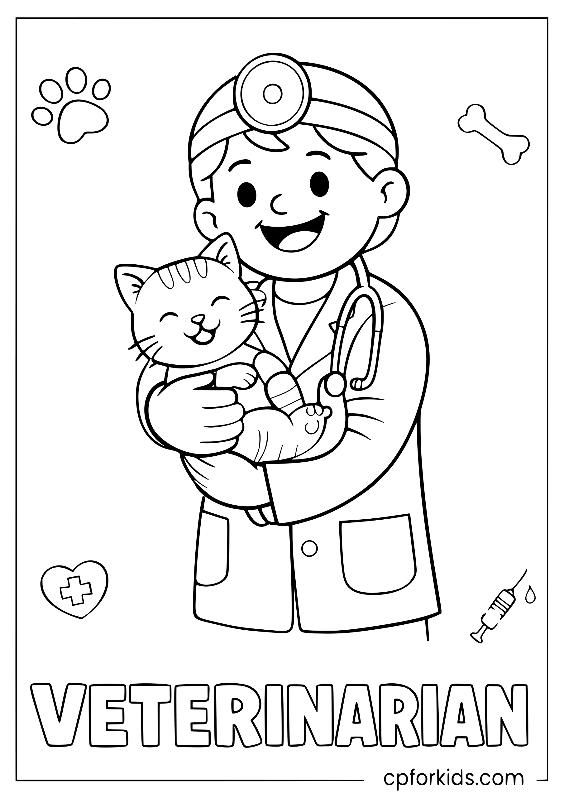 Veterinarian Holding a Cat