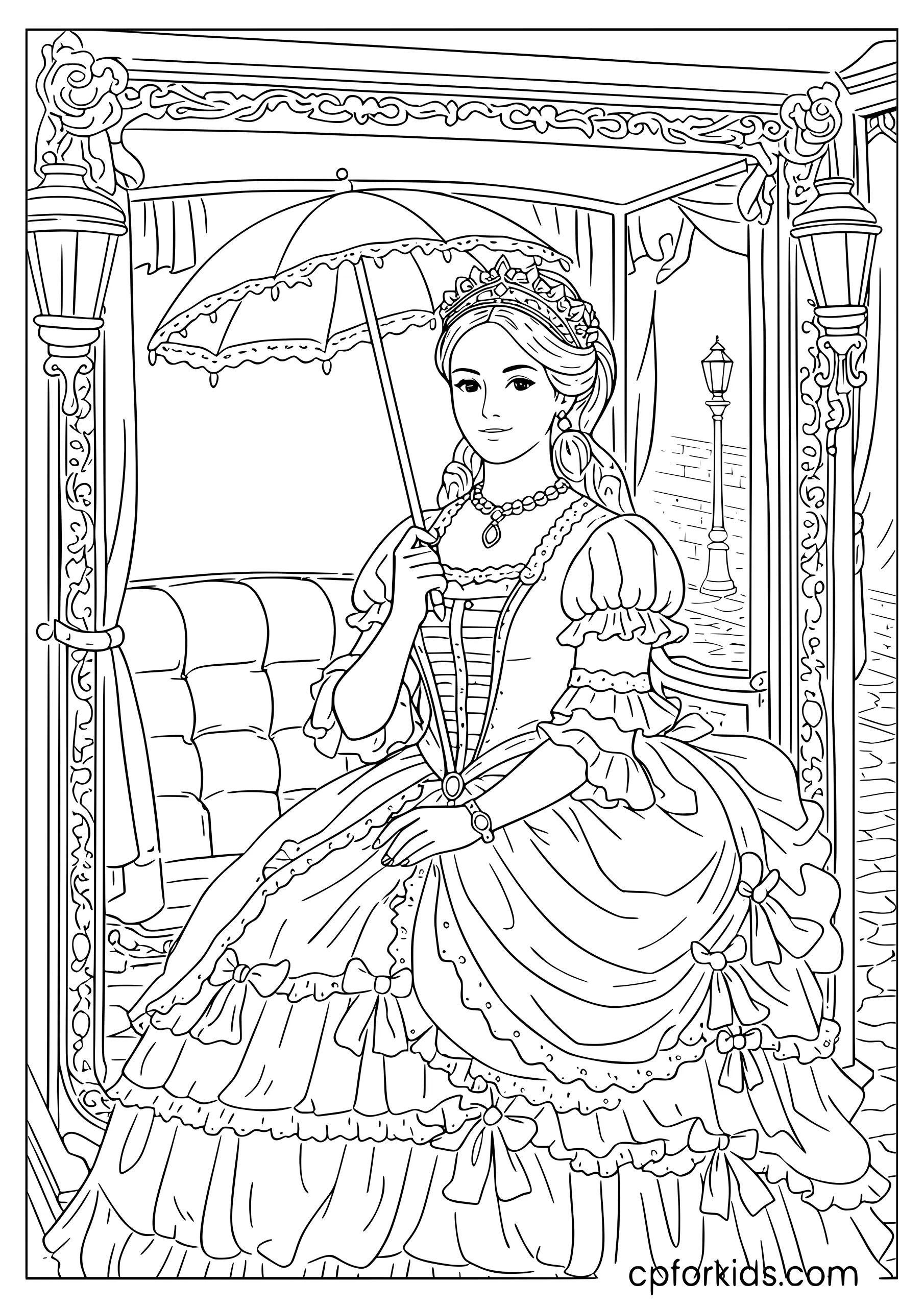 Victorian Princess in Her Carriage