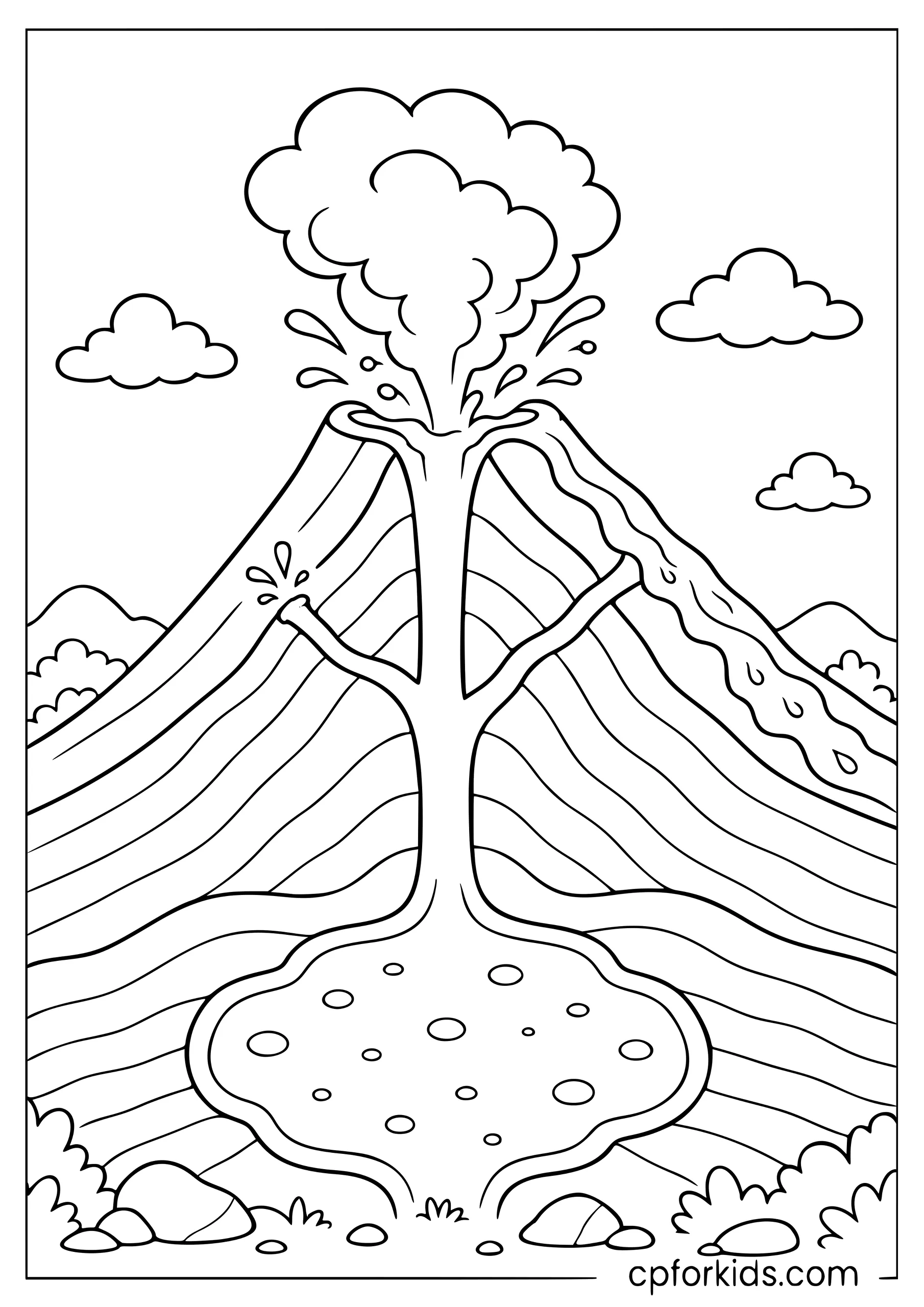 Volcano Cross-Section Interior