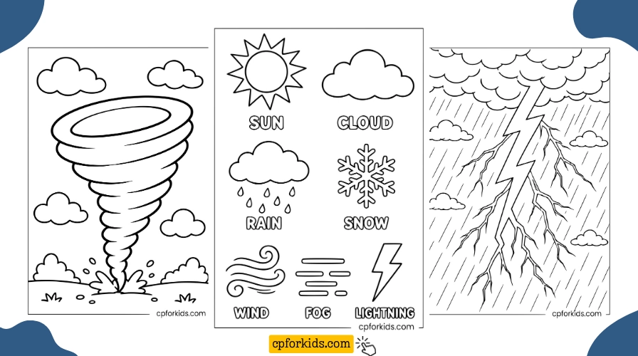 Printable Coloring Pages for Weather