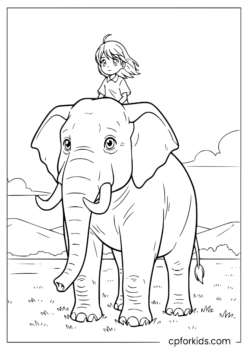 Child sharing a gentle moment with an elephant