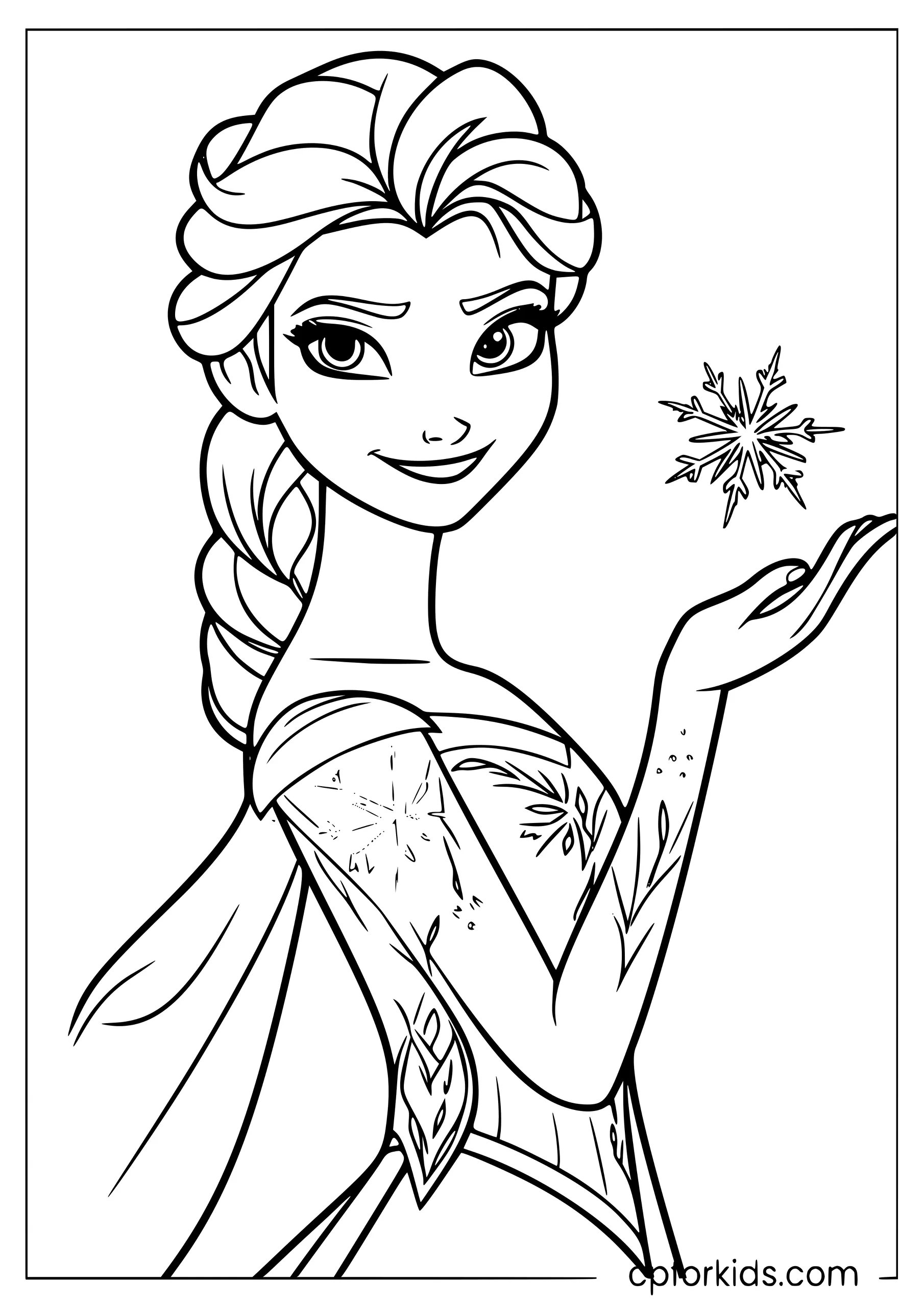 Young Elsa Making Her First Snowflake