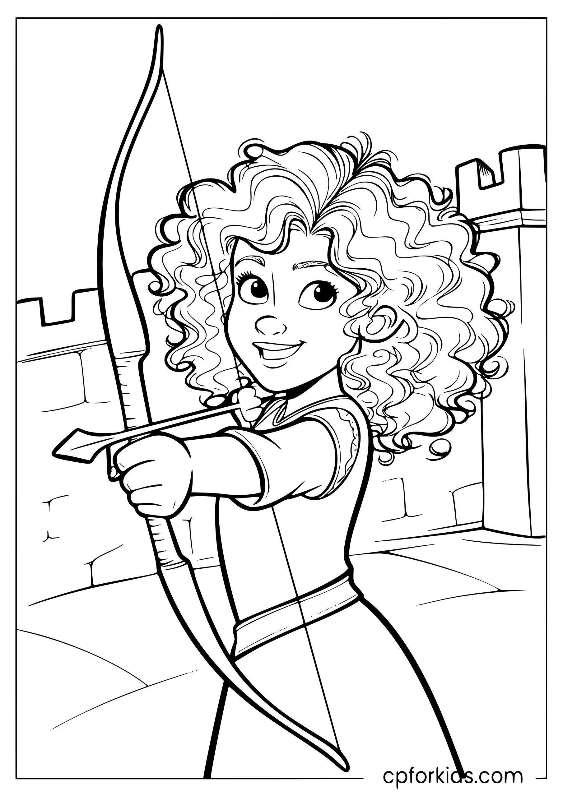 Young Merida with Her First Bow